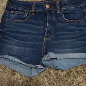 High rise jean shorts